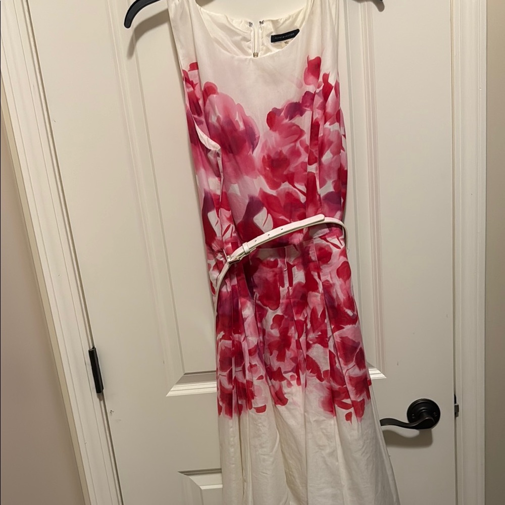 Tommy Hilfiger Pink Floral Dress with Belt